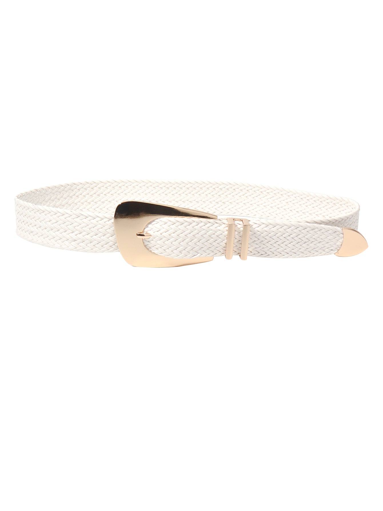 Buy Irregular Buckle Braid Belt by Faz