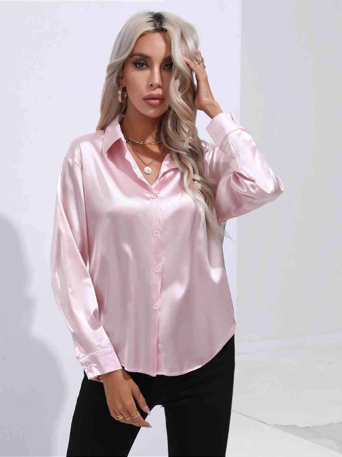 Buy Collared Neck Buttoned Long Sleeve Shirt by B&S