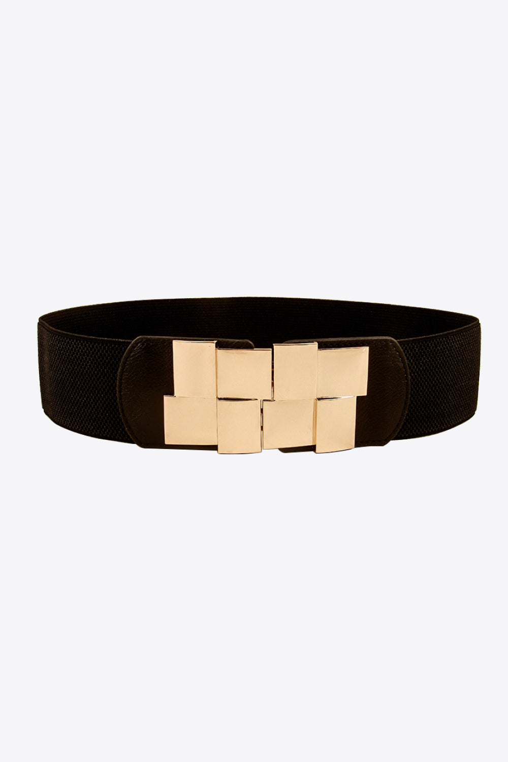 Buy Geometric Buckle Elastic Wide Belt by Faz