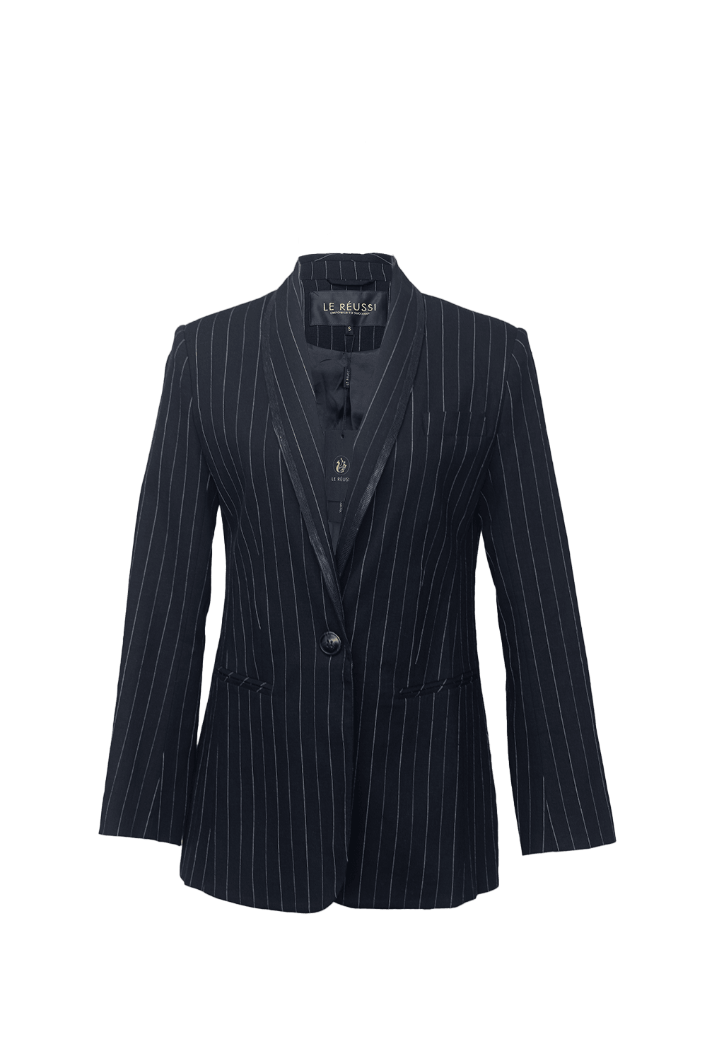 Buy Black Pinstripes Blazer – Women’s Tailored Office Jacket by Le Réussi®