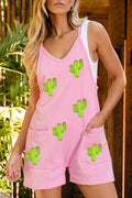 Buy Cactus V-Neck Spaghetti Strap Overalls by Faz