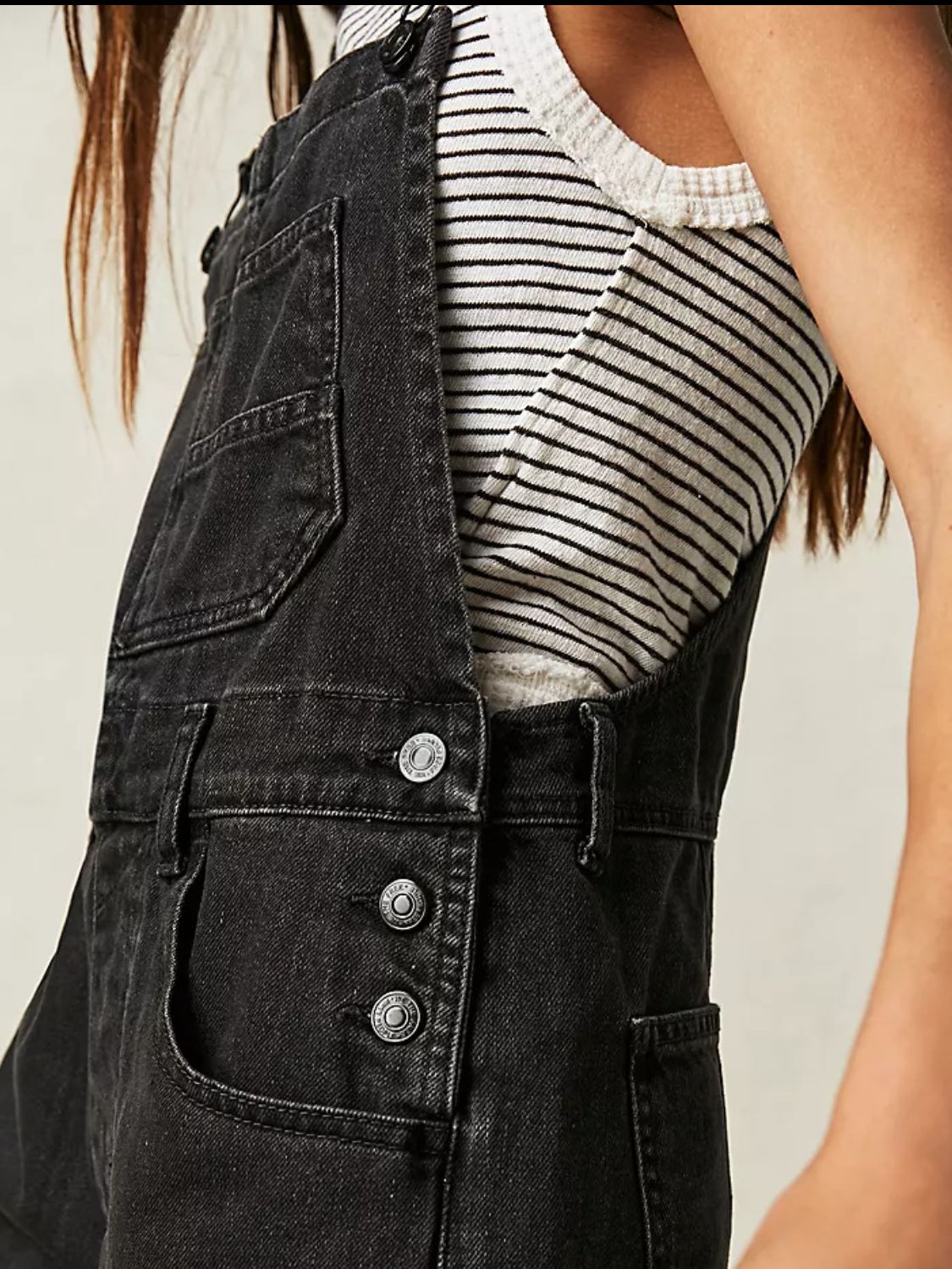 Buy Square Neck Wide Strap Denim Overalls by Faz