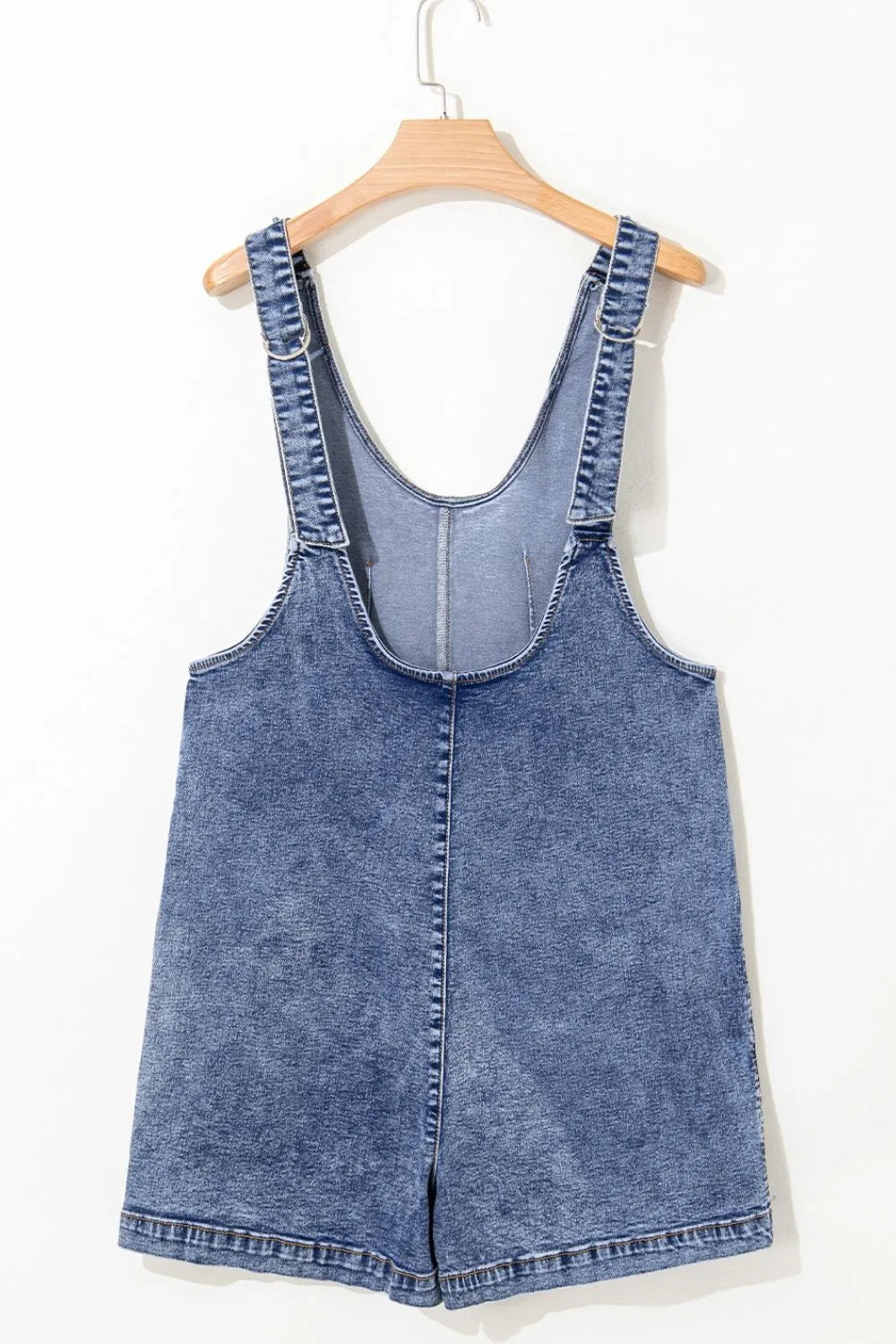 Buy U Neck Patched Pocket Denim Overalls by Faz