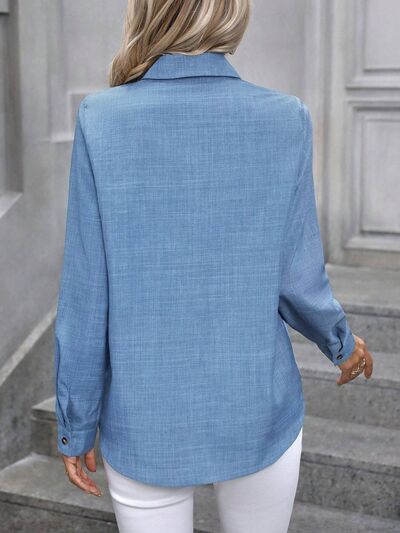 Buy Button Up Collared Neck Long Sleeve Shirt by A@X@E