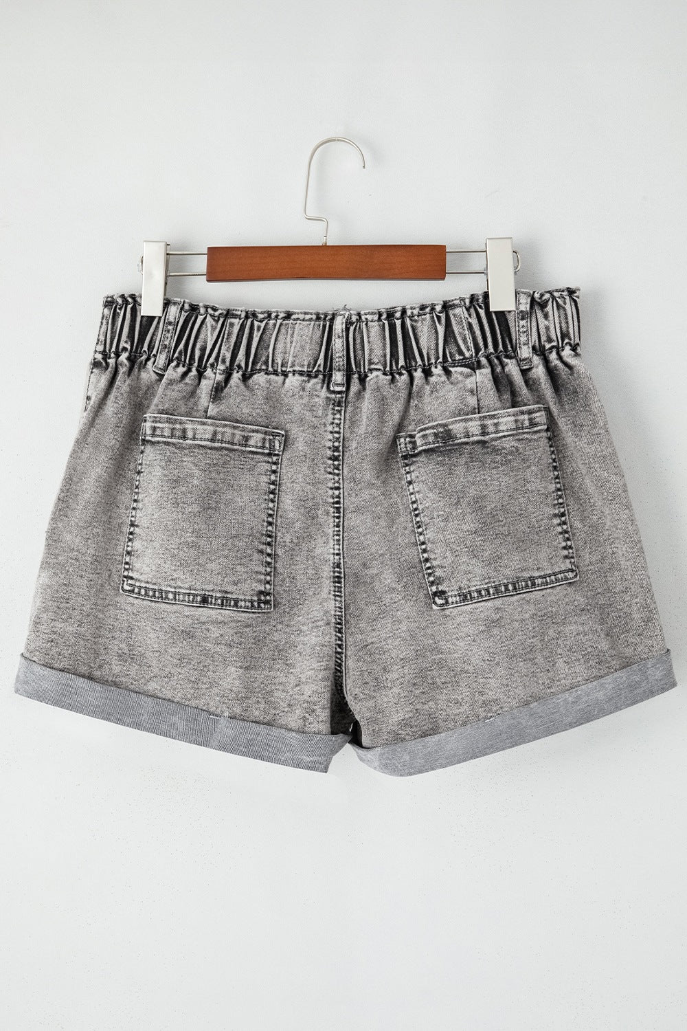 Buy Zipped Cuffed Edge Denim Shorts by Faz