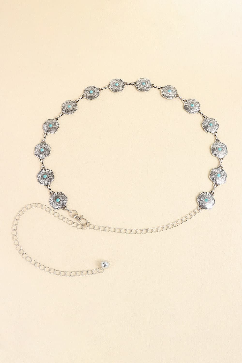 Buy Vintage Turquoise Alloy Belt by Faz