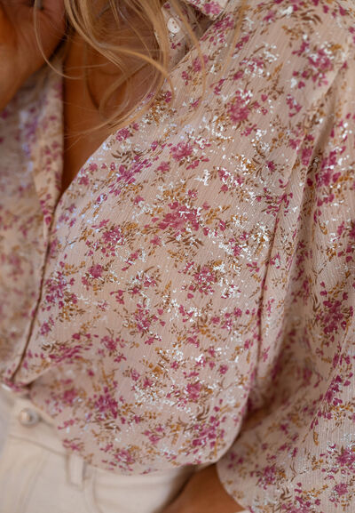 Buy Printed Collared Neck Long Sleeve Shirt by SYNZ