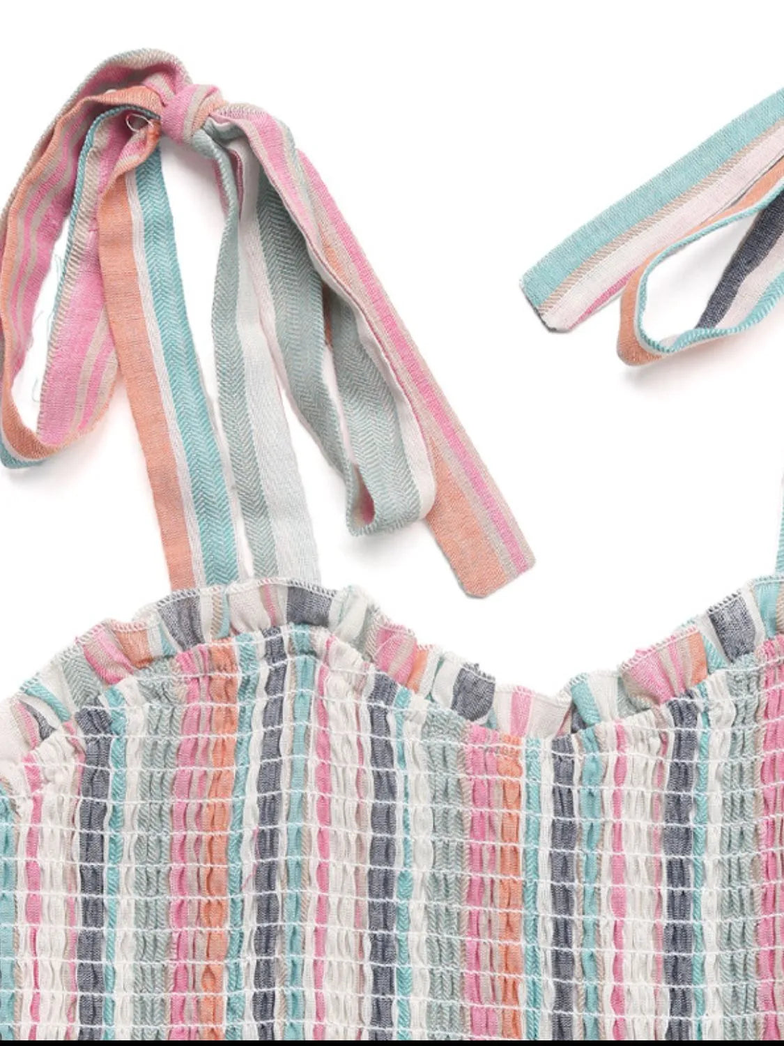 Buy Contrast Striped Square Neck Cami Dress by Faz