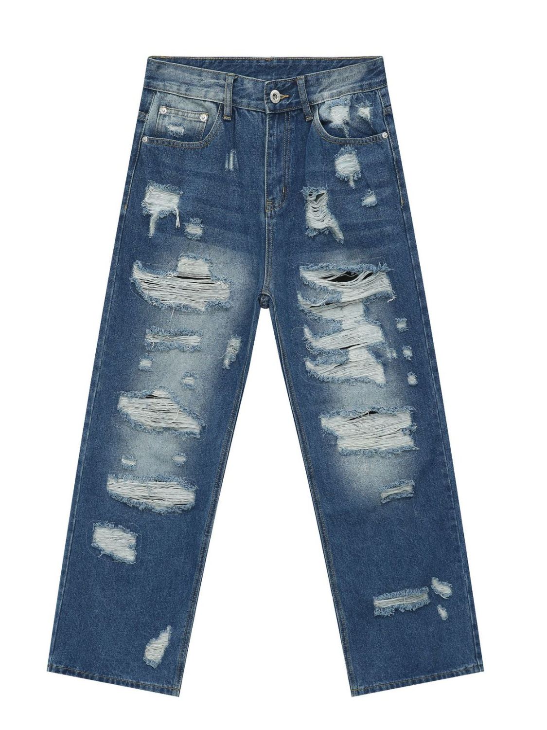 Buy Men's Distressed Jeans with Pockets by Faz