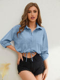 Buy Collared Neck Long Sleeve Shirt by S@N@Y
