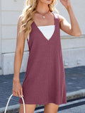 Buy V-Neck Wide Strap Overalls Dress by Faz