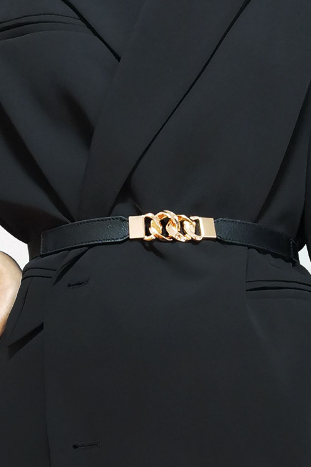 Buy Zinc Alloy Buckle Elastic PU Belt by Faz