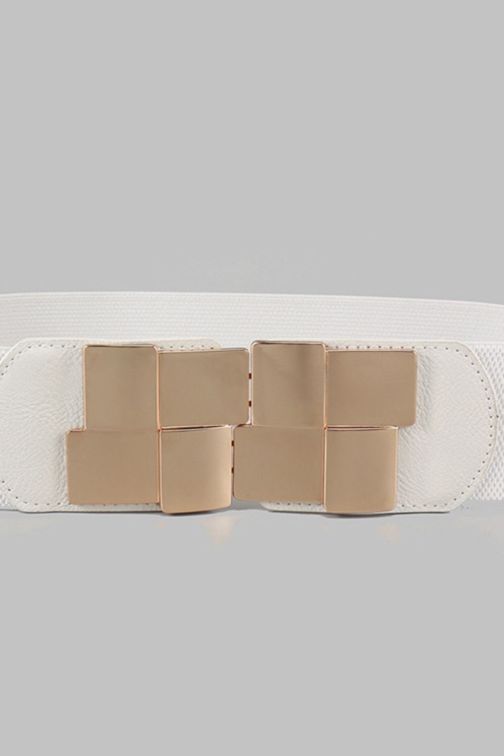 Buy Geometric Buckle Elastic Wide Belt by Faz