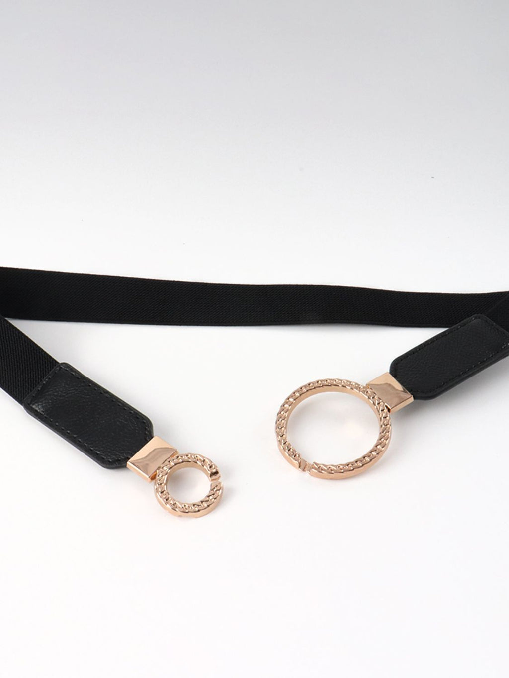 Buy Double Ring Buckle Elastic PU Belt by Faz