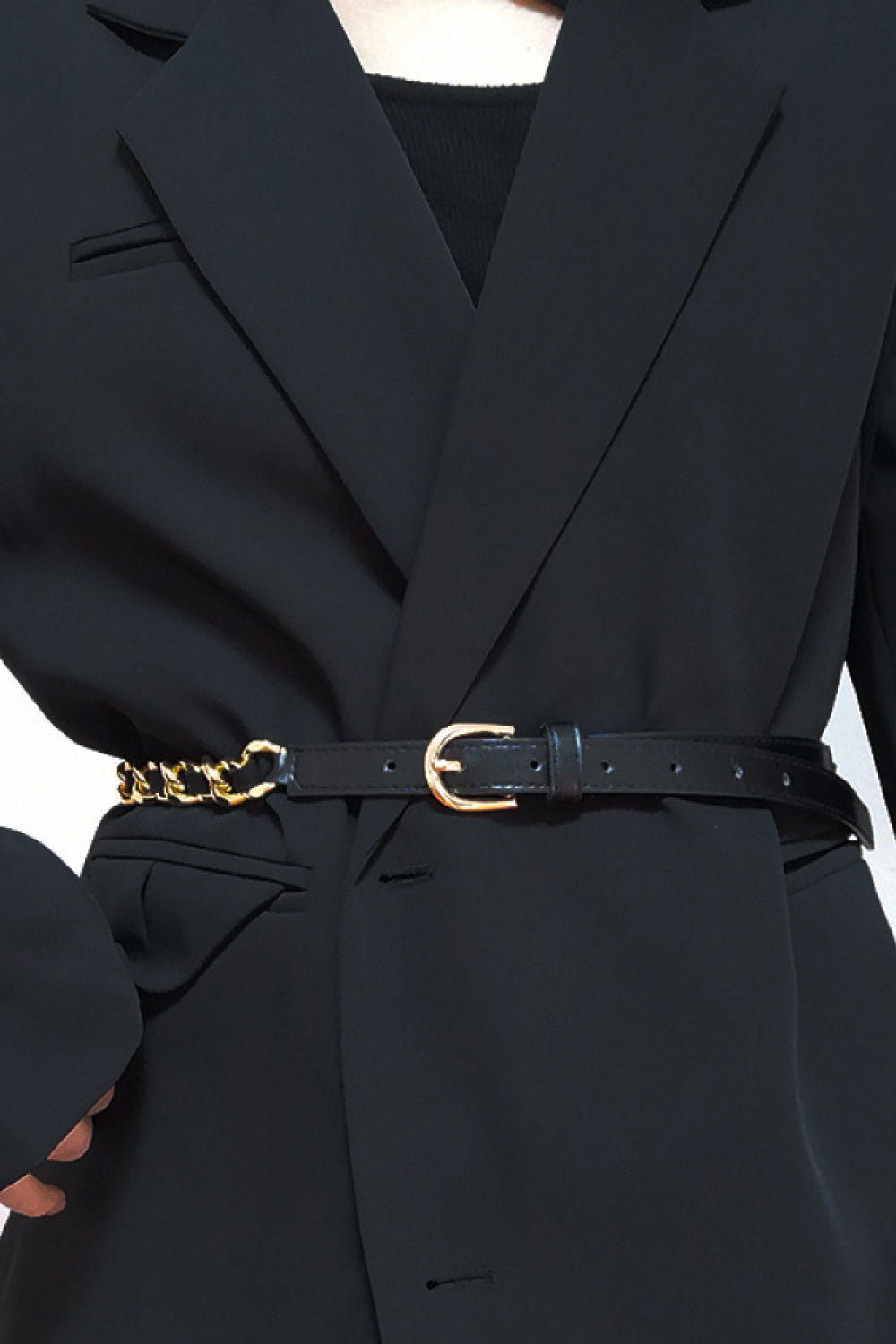 Buy PU Chain Skinny Belt by Faz