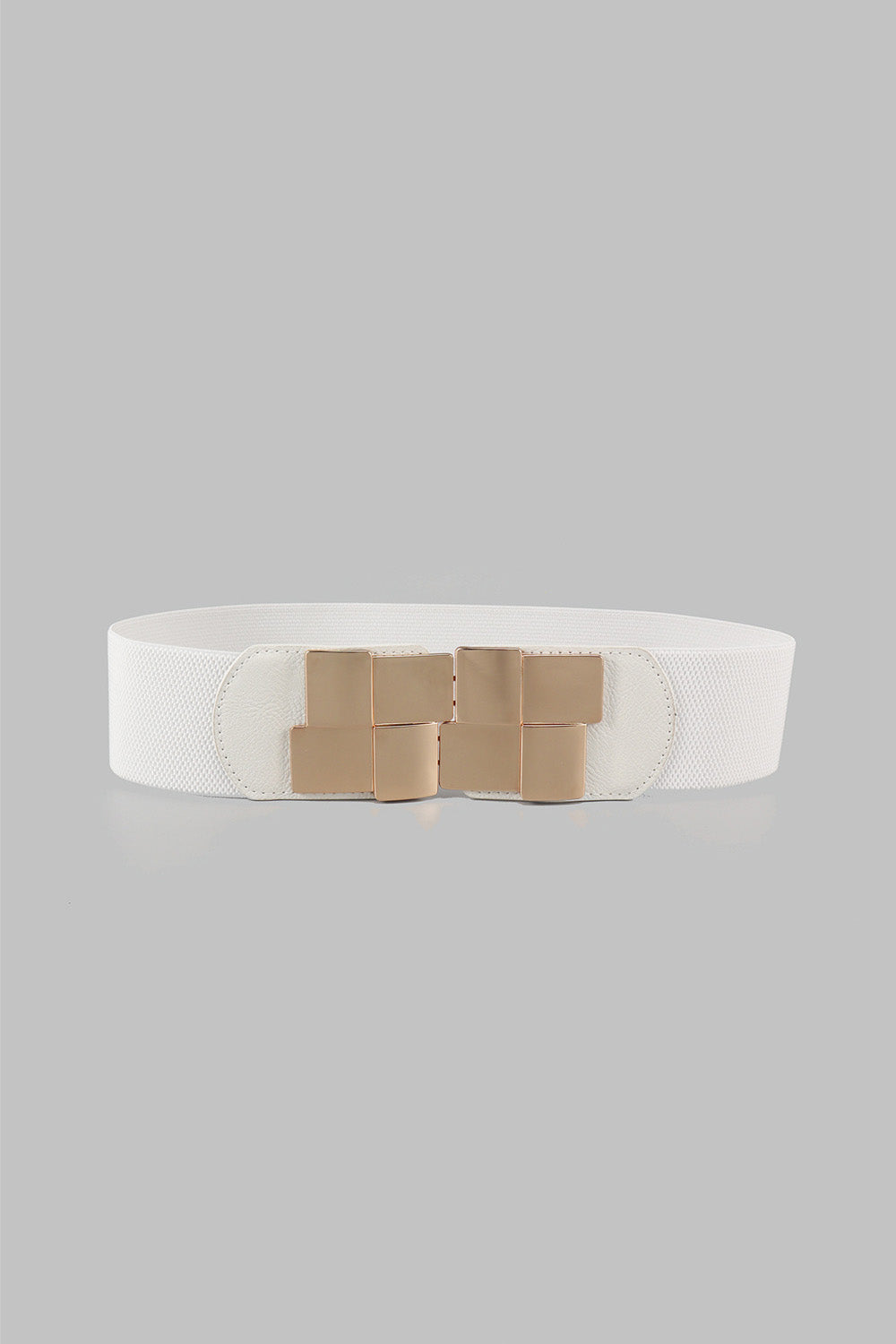 Buy Geometric Buckle Elastic Wide Belt by Faz