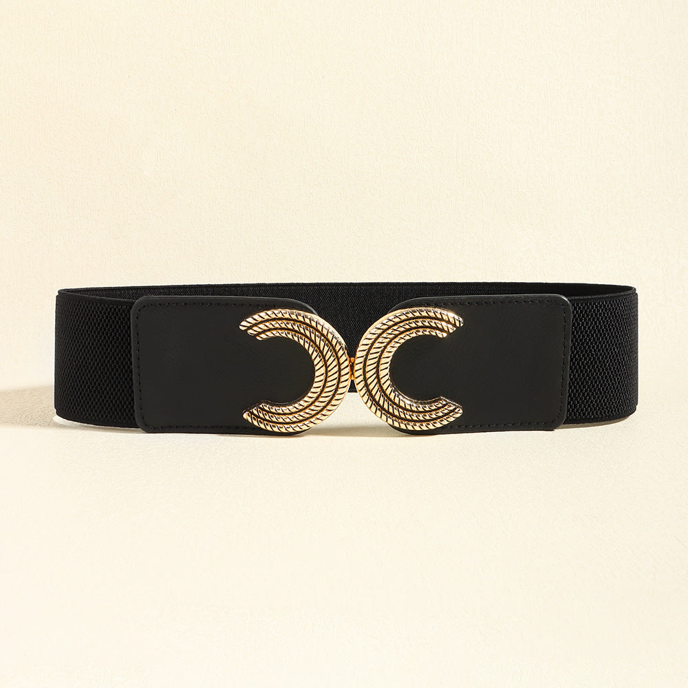 Buy Double C Buckle Elastic Belt by Faz