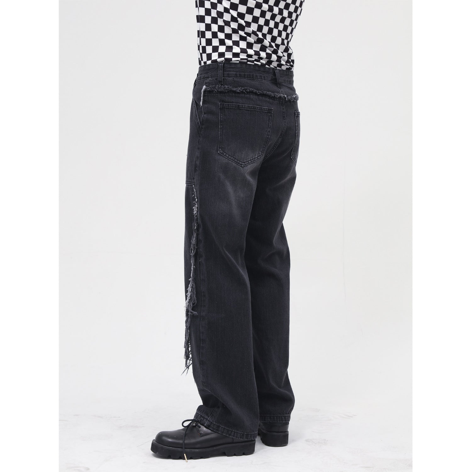 Buy Raw Hem Jeans with Pockets by Faz