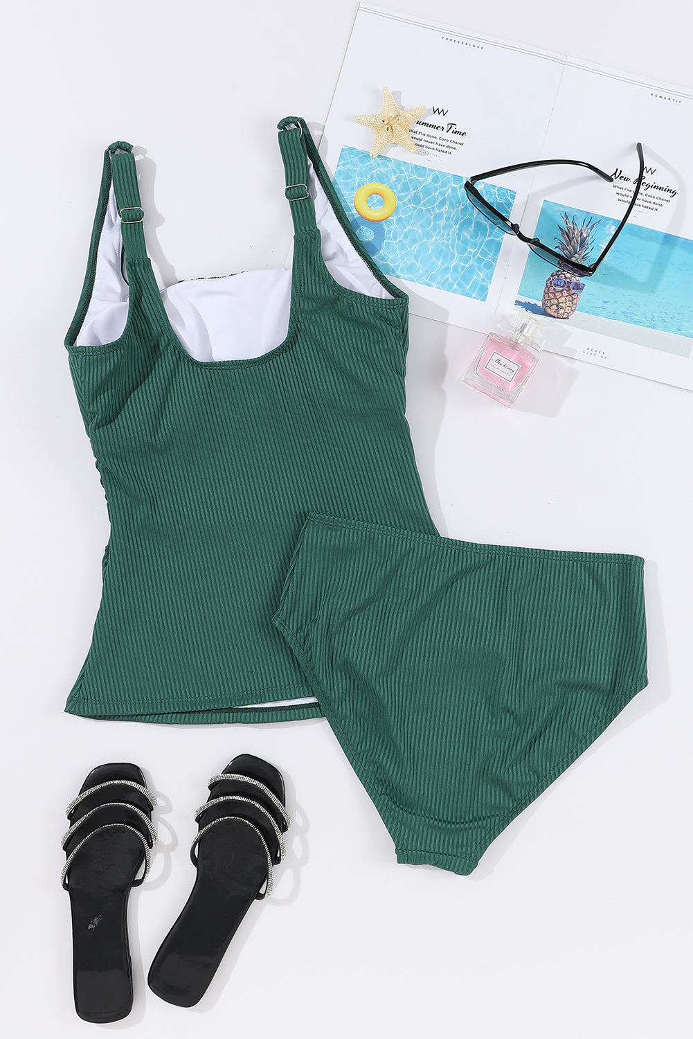 Buy Square Neck Wide Strap Tankini Set by Faz