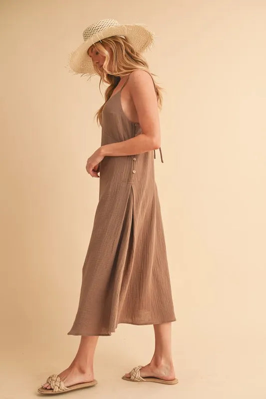 Buy Side Button Midi Cami Dress by Faz