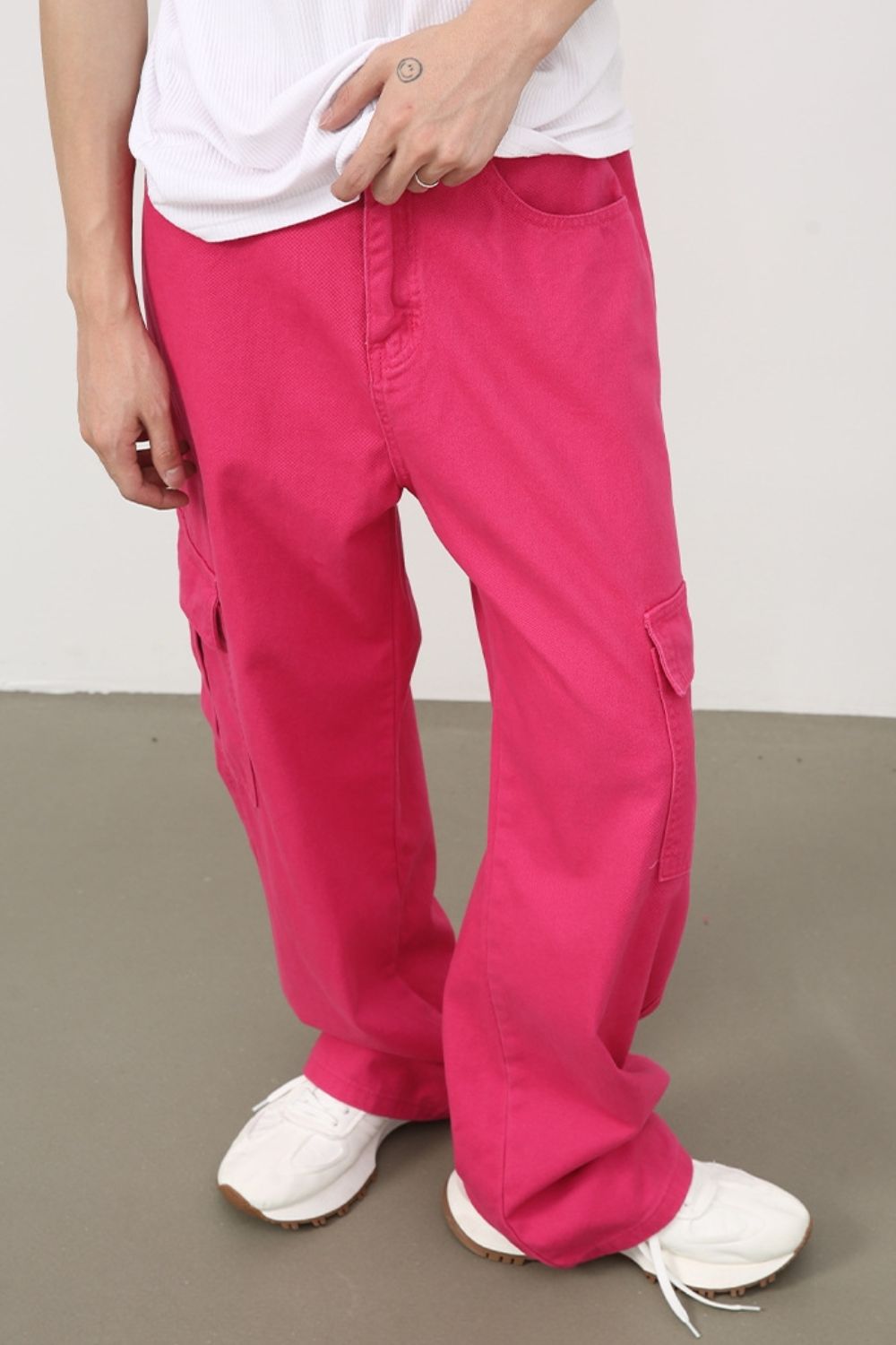 Buy Men's Loose Jeans with Cargo Pockets by Faz