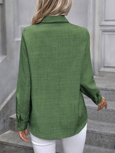 Buy Button Up Collared Neck Long Sleeve Shirt by A@X@E