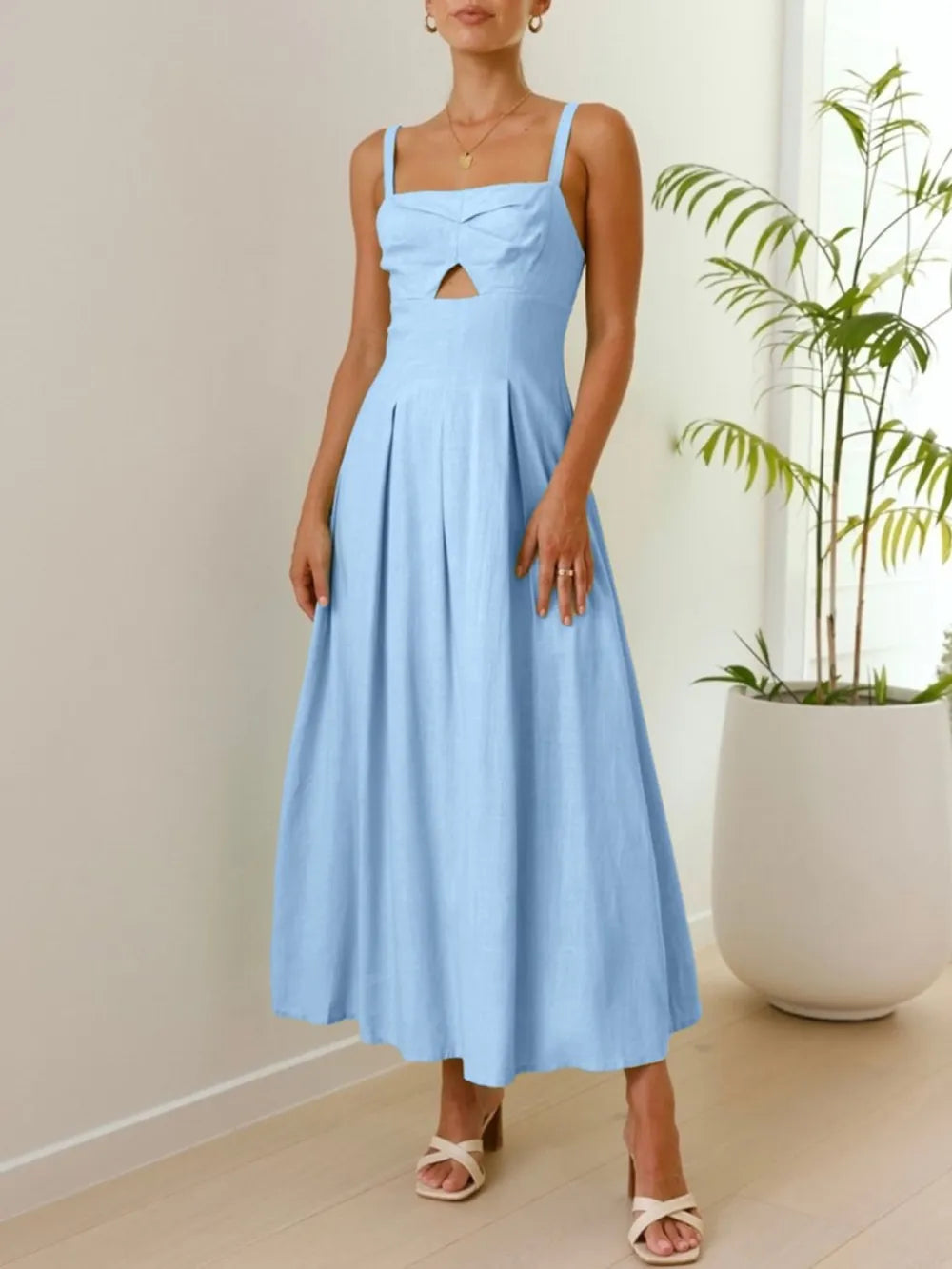 Buy Cutout Square Neck Cami Dress by Faz