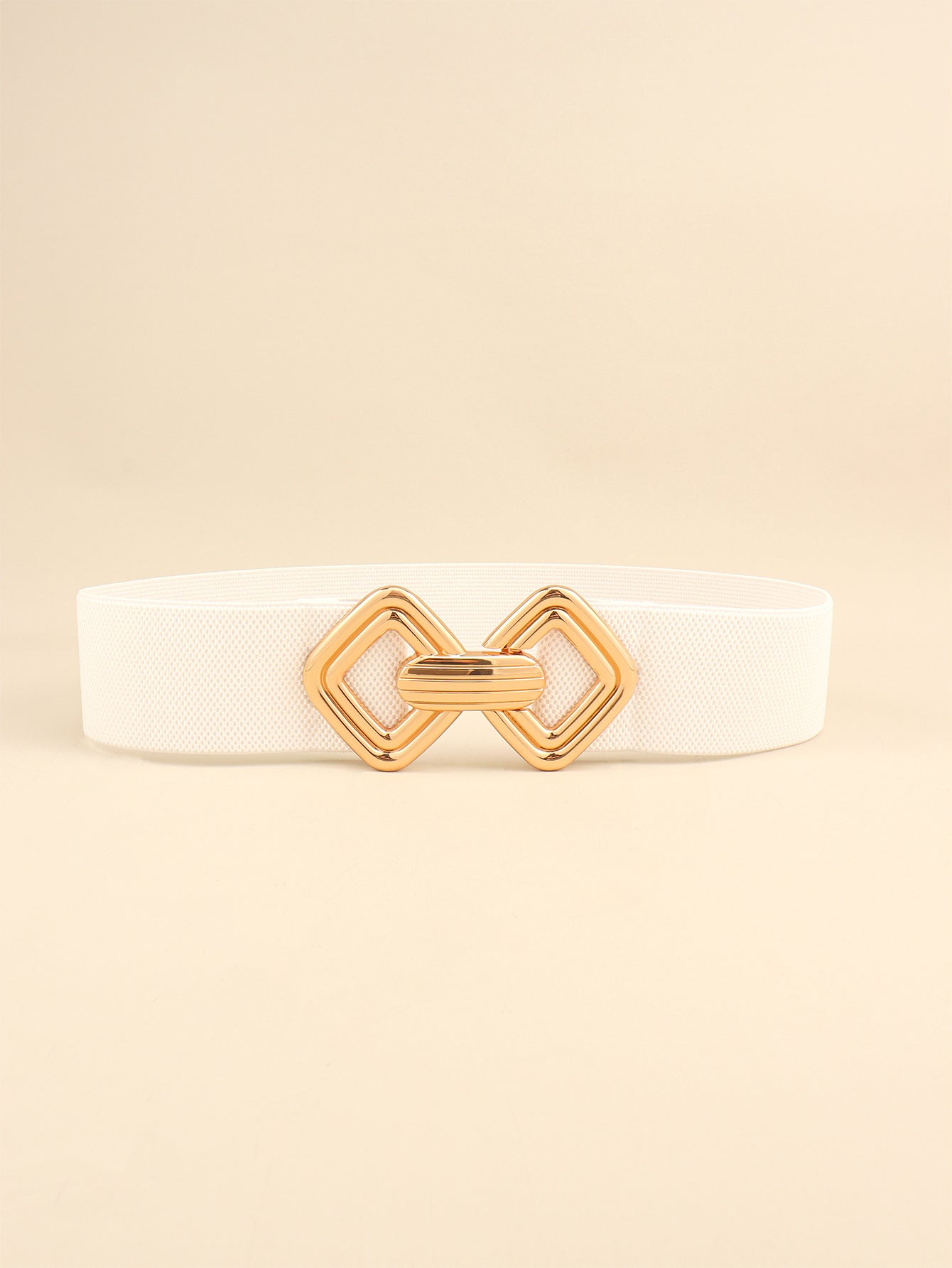 Buy Geometric Buckle Elastic Wide Belt by Faz