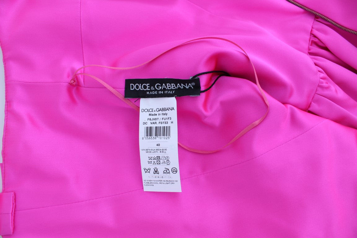 Buy Elegant Silk Full Length Pink Sheath Dress by Dolce & Gabbana