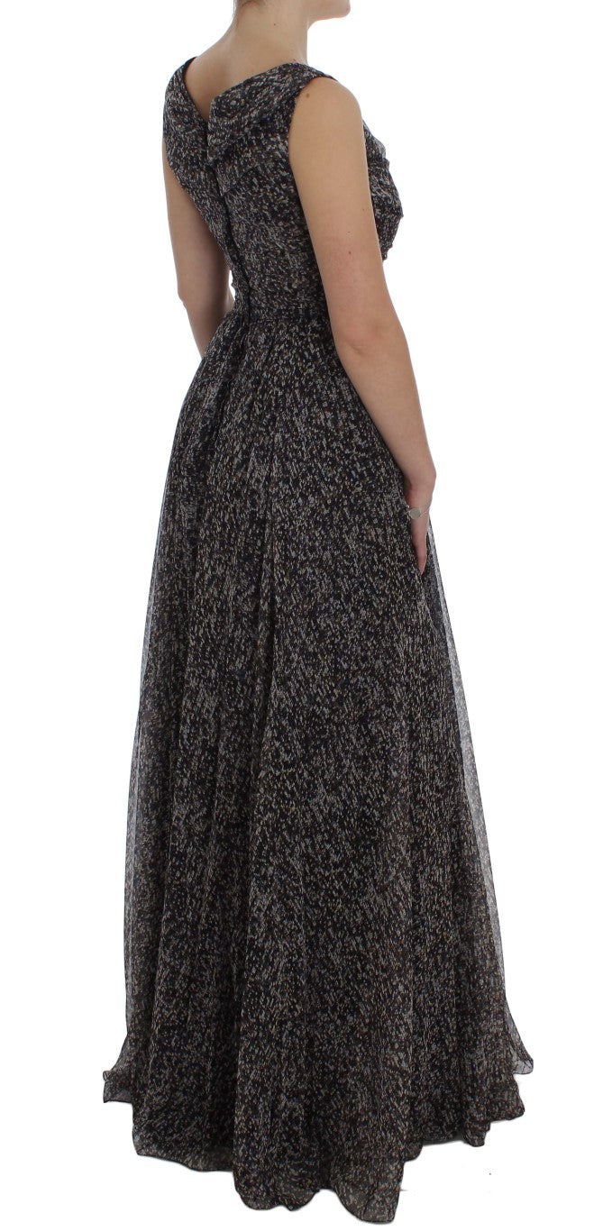 Buy Glamorous Sequined Silk Full-Length Dress by Dolce & Gabbana