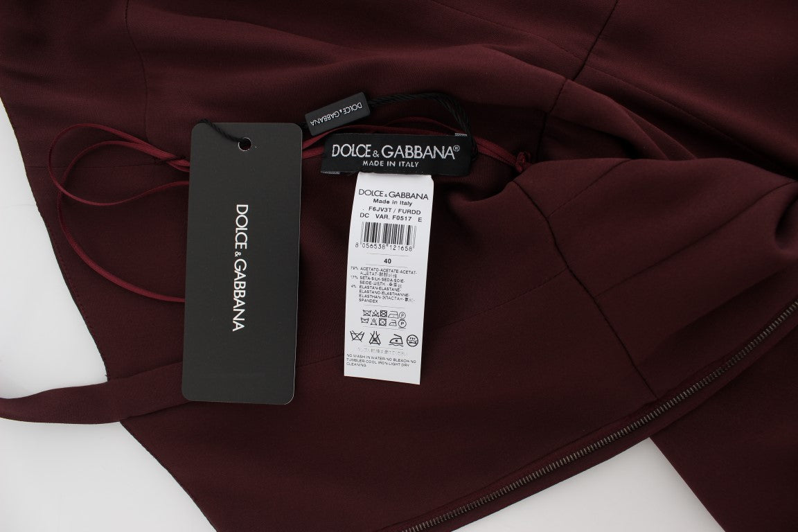 Buy Elegant Bordeaux Sheath Dress by Dolce & Gabbana