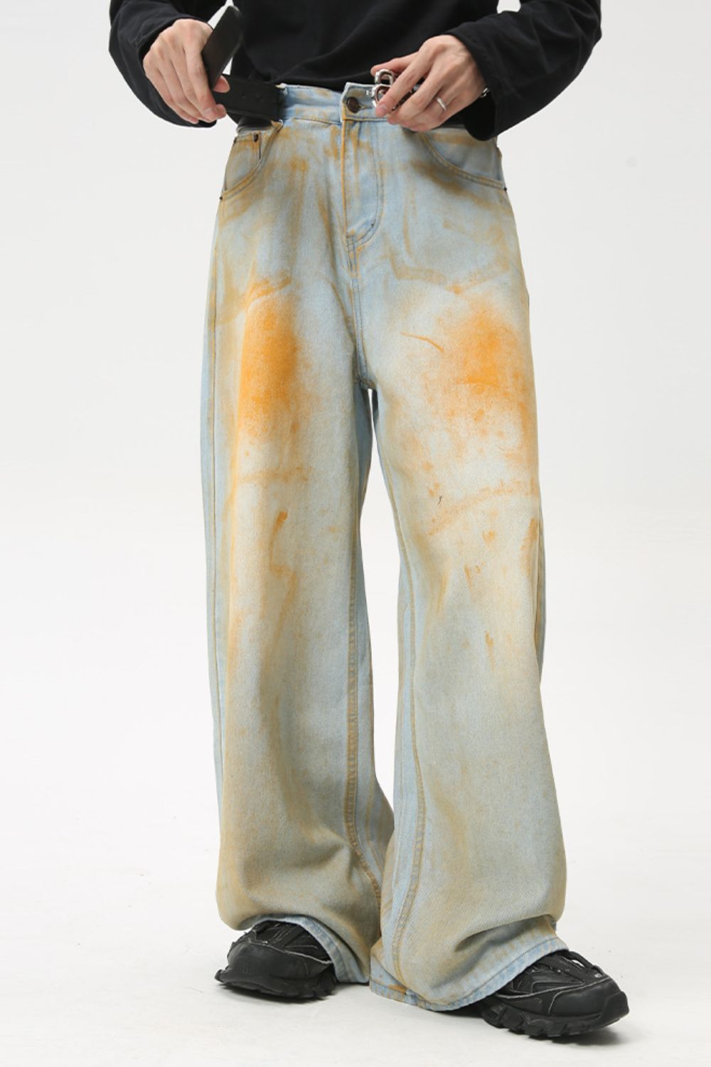 Buy Waste Soil Wide Leg Jeans by Faz