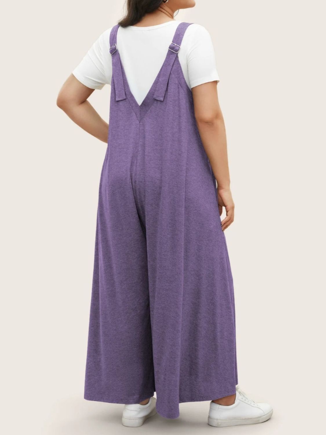 Buy Full Size Pocketed Wide Leg Overalls by Faz