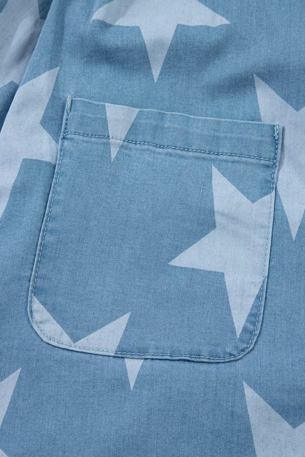 Buy Star Print Square Neck Denim Overalls by Faz
