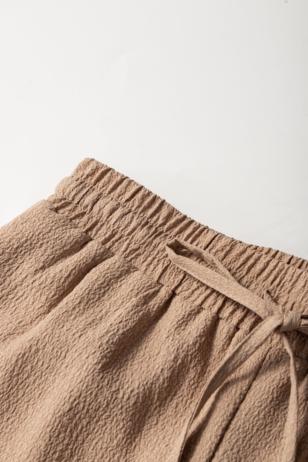 Buy Textured Tiered Edge High Waist Shorts by Faz