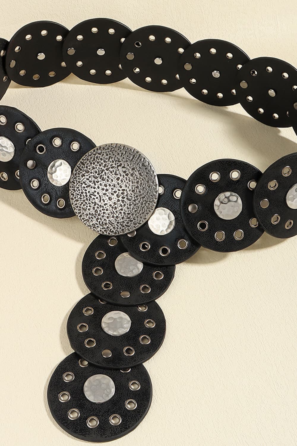 Buy Round Shape PU Leather Belt by Faz