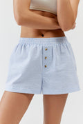 Buy Striped Elastic Waist Shorts by Faz