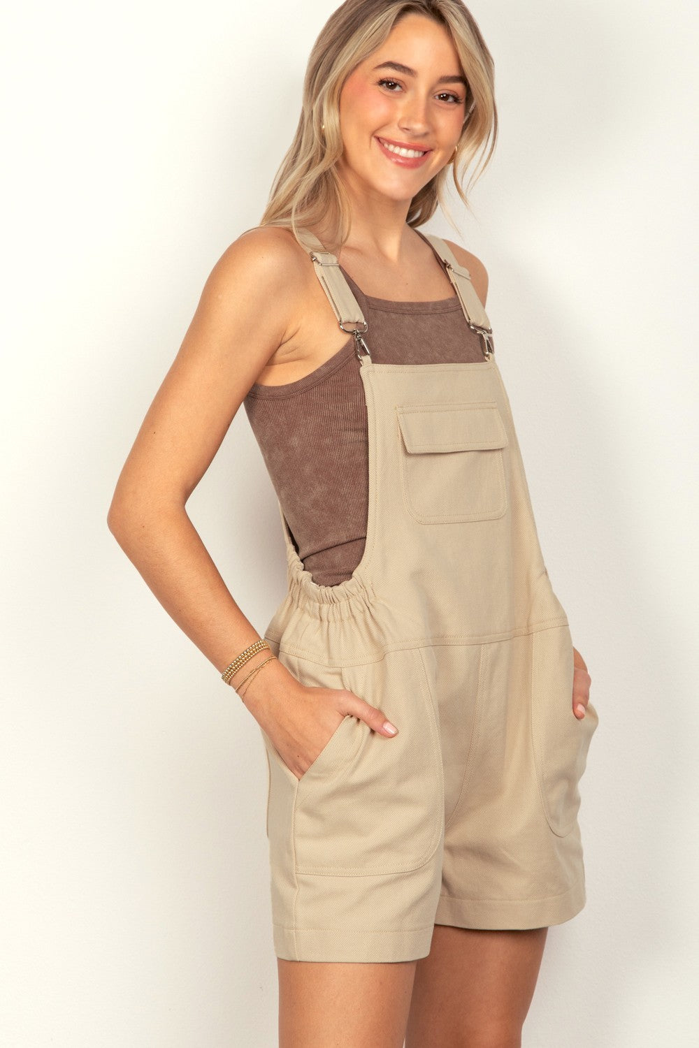 Buy Adjustable Suspender Overalls with Pockets by Faz