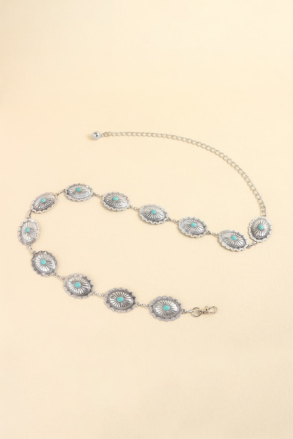 Buy Vintage Turquoise Alloy Belt by Faz