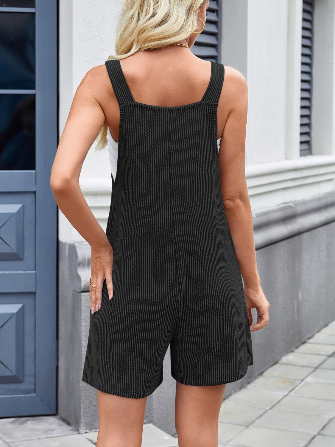 Buy Knotted Wide Strap Scoop Neck Overalls by Faz