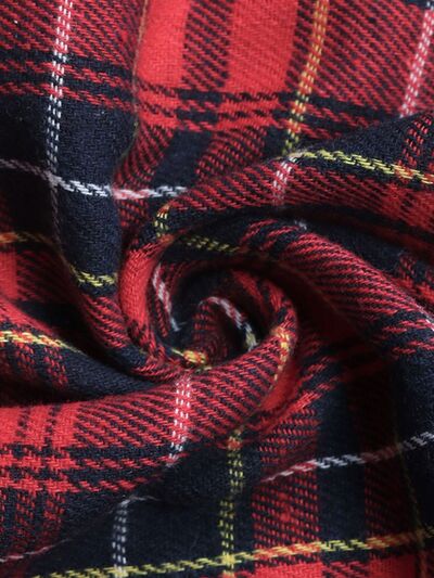 Buy Plaid Button Up Long Sleeve Shirt by Perfee