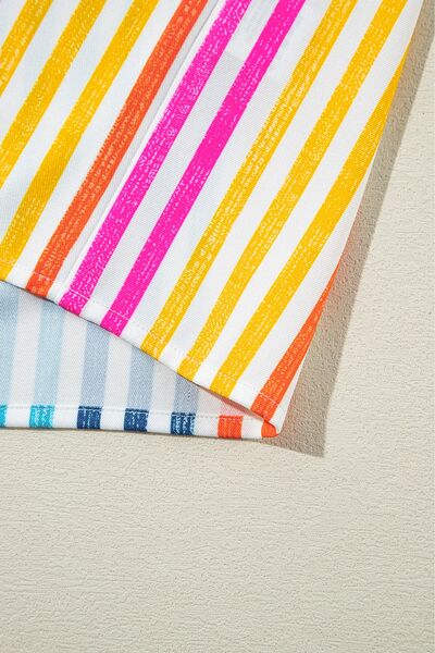 Buy Striped Collared Neck Long Sleeve Shirt by SYNZ