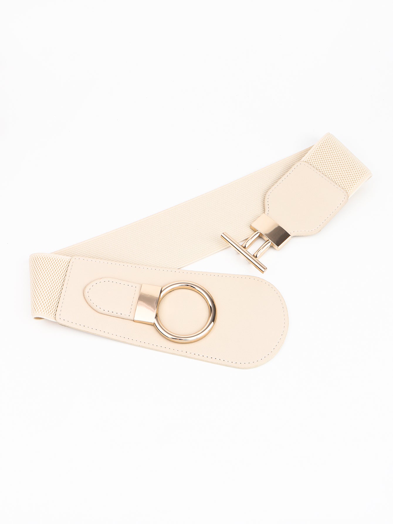 Buy PU Elastic Wide Belt with Alloy Buckle by Faz