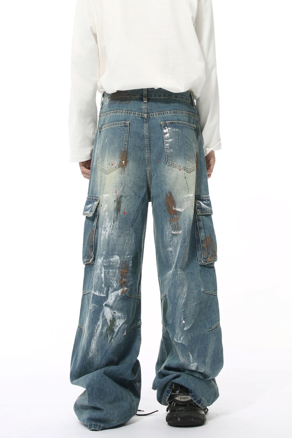 Buy Waste Soil Style Jeans with Cargo Pockets by Faz