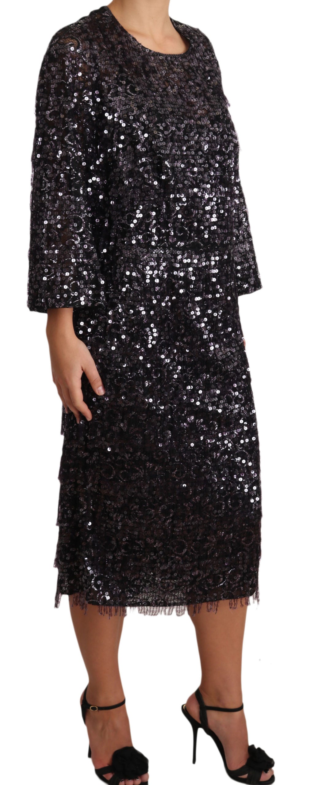 Buy Sequined Shift Midi Dress – Timeless Elegance by Dolce & Gabbana