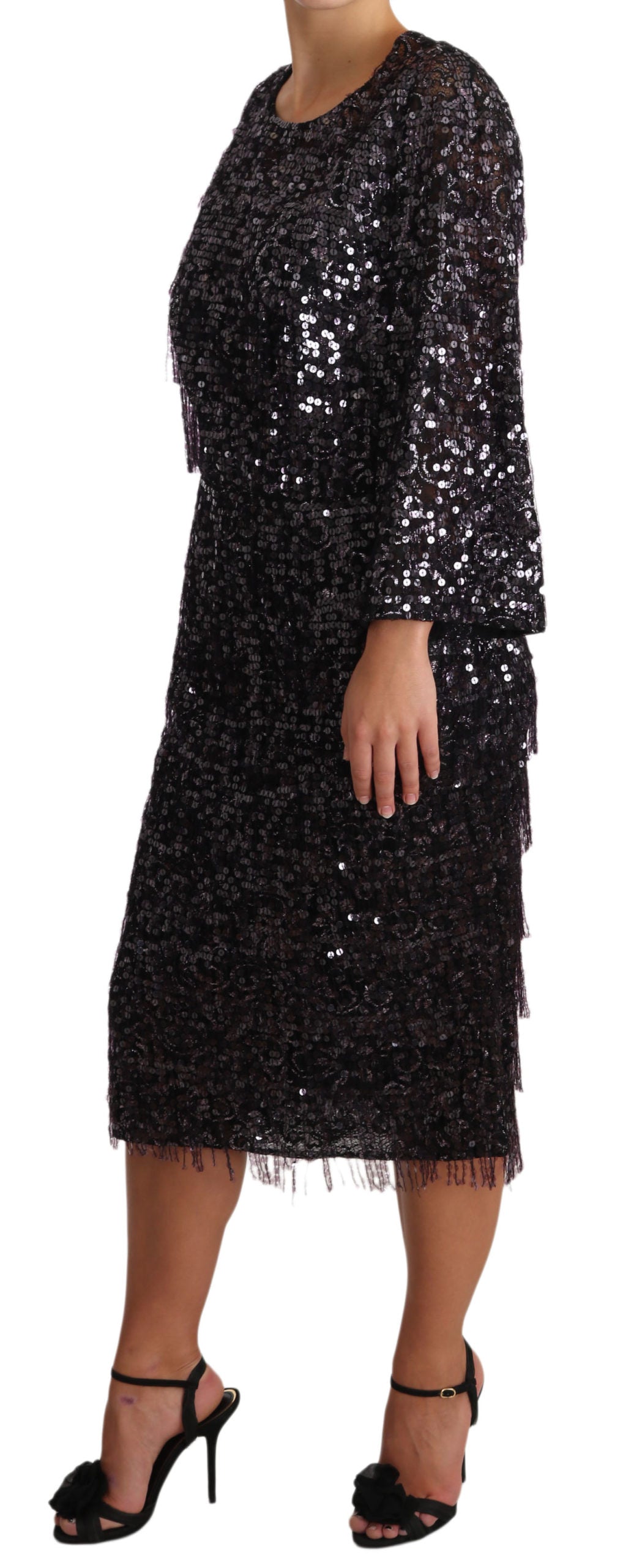 Buy Sequined Shift Midi Dress – Timeless Elegance by Dolce & Gabbana