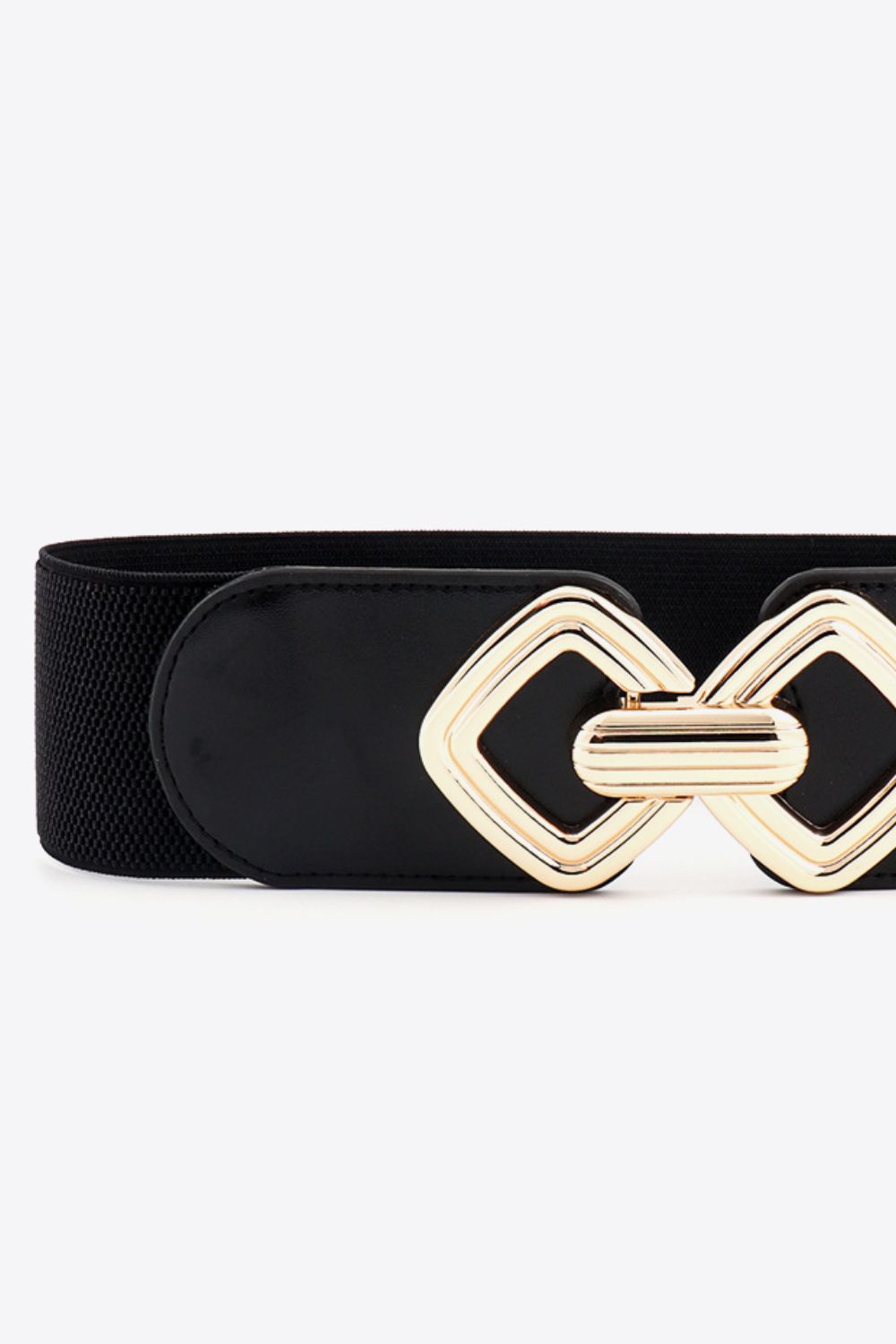 Buy Geometric Buckle Elastic Wide Belt by Faz