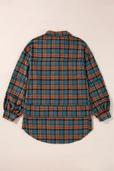 Buy Plaid Collared Neck Long Sleeve Shirt by SYNZ