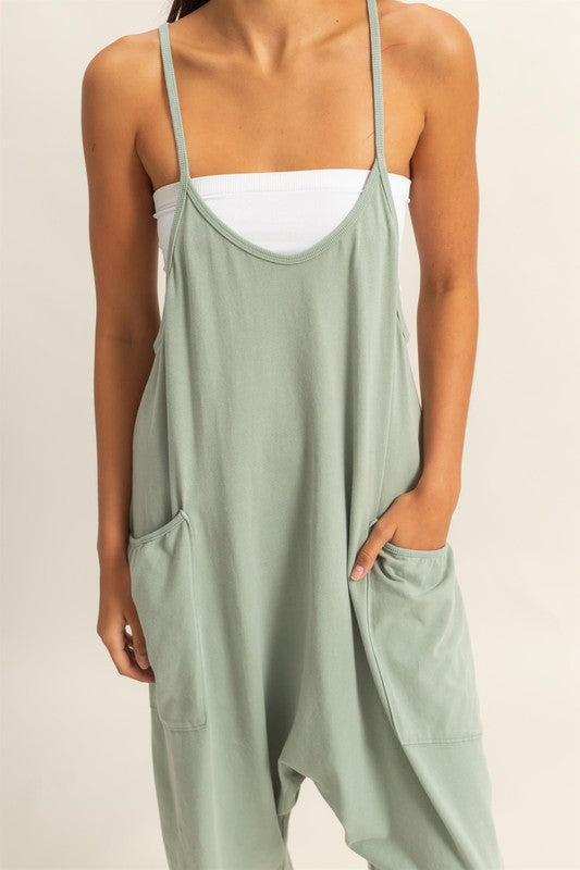 Buy Relaxed Fit Mineral Washed Overalls with Pockets by Faz