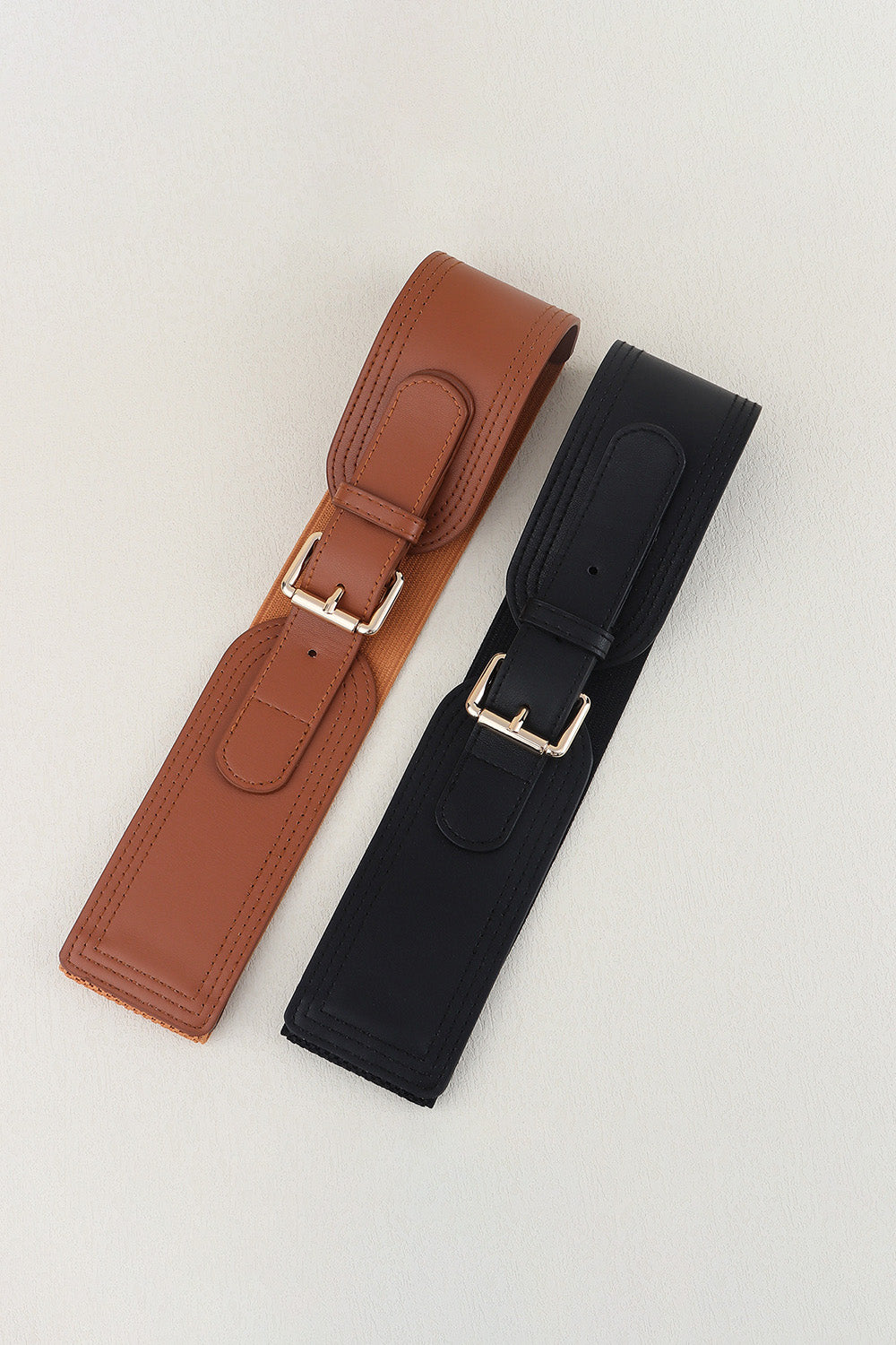 Buy Elastic Wide PU Belt by Faz